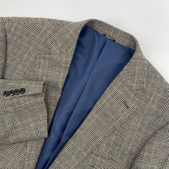 Oak Hill Sport Coat Mens Extra Large Tall XLT Tan Linen Blend Blazer 42 44L